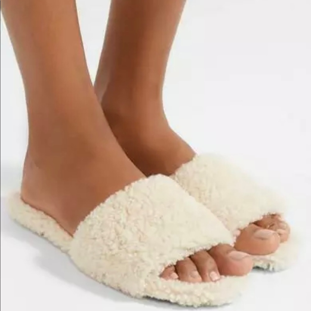 The Row Bear Shearling Teddy Sandals Size 5 or 6